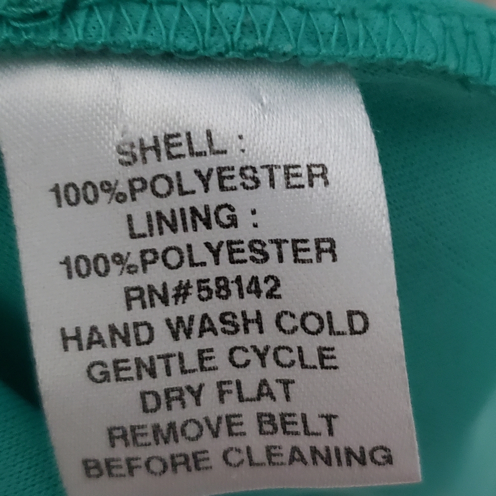 London Times Teal Aqua Green Lace Midi Fit and Flare Dress Size 14W - Picture 6 of 6